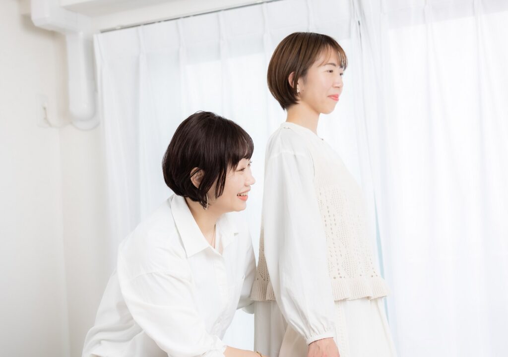 骨格診断を行っている写真